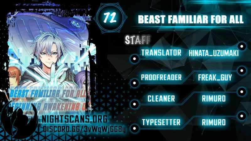 Beast Familiar for All: Beginning Awakening of Mythical Talents Chapter 72 1